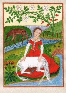 Vierge à la licorne castor et églantier 